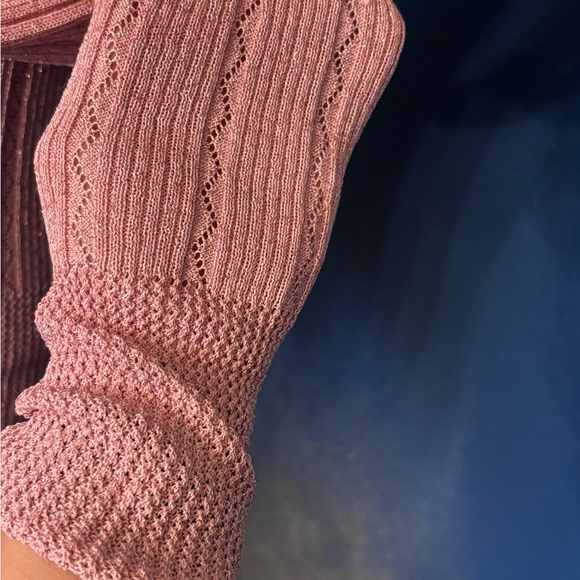 🦄RARE🦄 Vintage JANE DOE COLLECTION Twinset, sequins, metallic pink, knit - Picture 13 of 16
